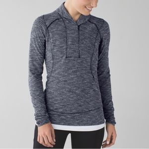 Lululemon Gray Patterned Think Fast Pullover